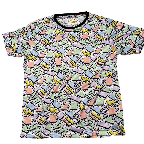 Drill Clothing Co. Other - Oh Snap! by Drill Clothing Co Mens Large 90s Retro Geometric Pastel‎ T-Shirt L